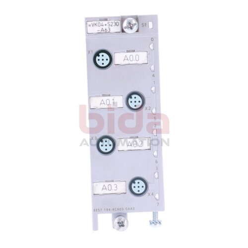 Siemens 6ES7194-4CA00-0AA0 / 6ES7 194-4CA00-0AA0 Anschlussmodul f&uuml;r digitale und analoge Elektronikmodule ET 200 PRO
