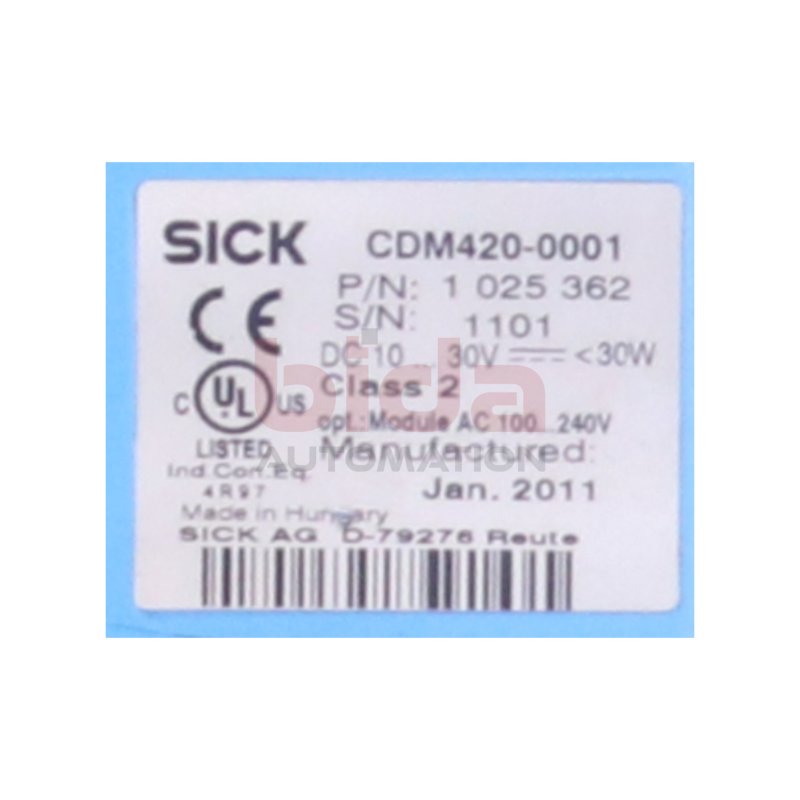 Sick CDM420-0001 Module  100-240V 30W