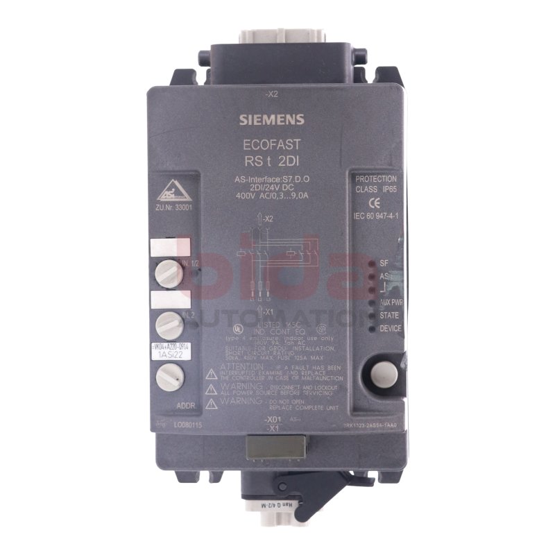 Siemens 3RK1323-2AS54-1AA0 / 3RK1 323-2AS54-1AA0 Motorstarter / Motor starter 24VDC 400V 0,3-9,0A