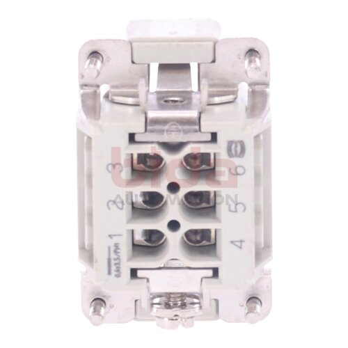 Harting Han 6 E-M Steckverbinder / Connector 16A 500V