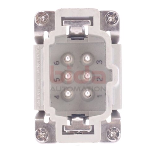 Harting Han 6 E-M Steckverbinder / Connector 16A 500V