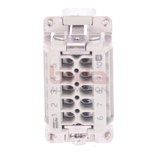 Harting Han 10 E-M (16A 500V) Steckverbinder / Connector 500V 16A