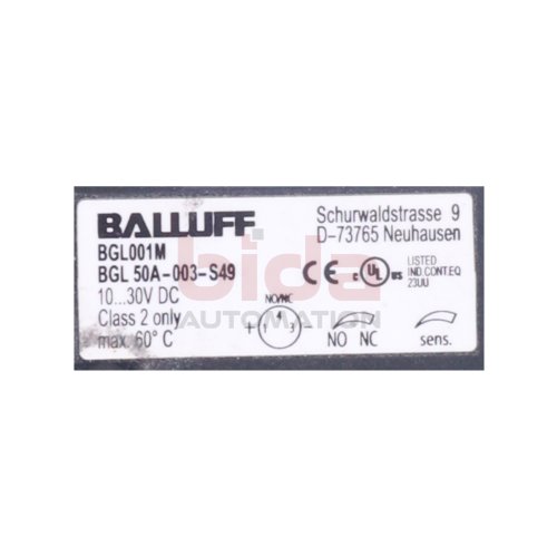 Balluff BGL001M BGL 50A-003-S49  Lichtschranke / Photoelectric Barrier 10-30VDC