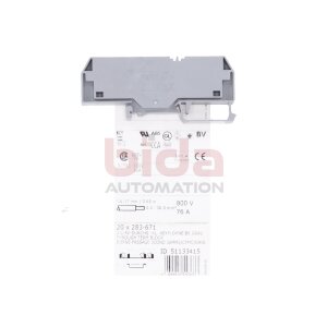 Wago 283-671 (16mm² 800V) Durchgangs-Rheihenklemme /...