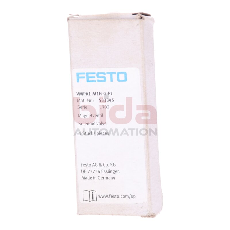 Festo VMPA1-M1H-G-PI (533345) Magnetventil / Solenoid Valve  15VDC  1W