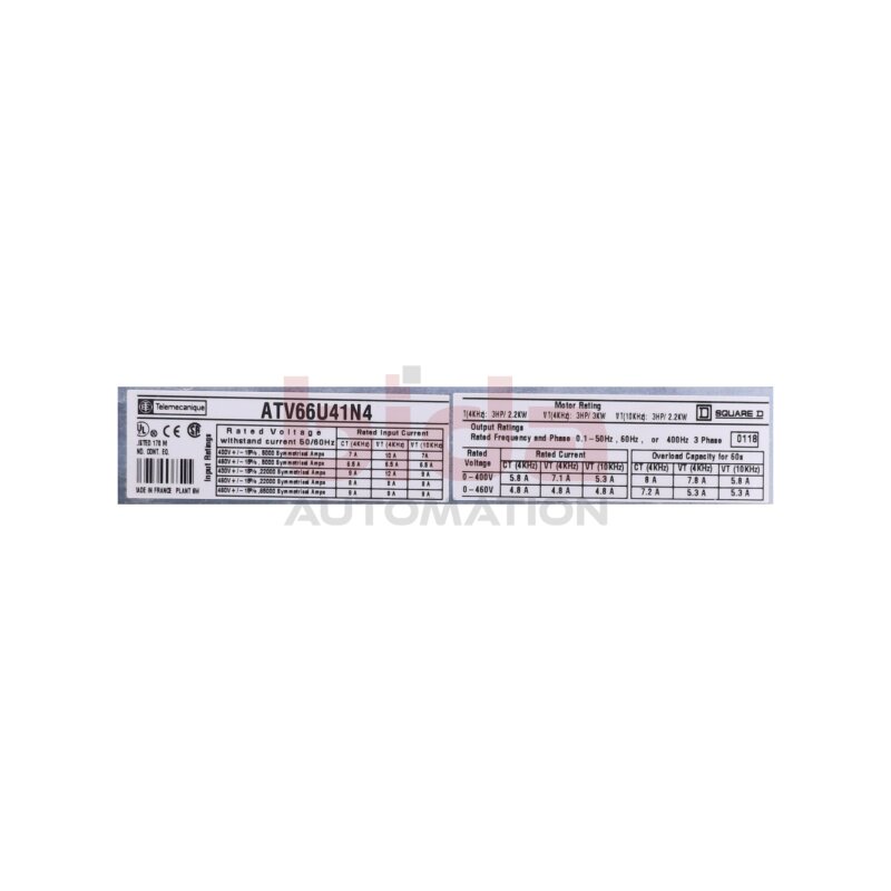 Telemecanique/Schneider ATV66U41N4 Frequenzumrichter / Frequency Converter  400-460V