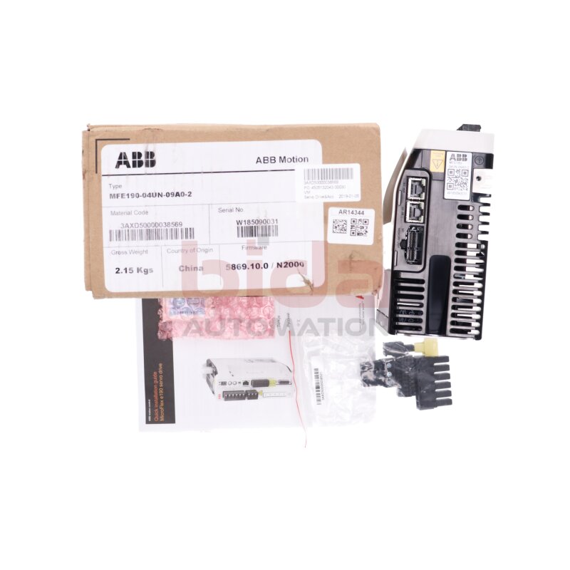 ABB MFE190-04UN-09A0-2 Frequenzumrichter / Frequency Converter 105-264 VAC 20 A
