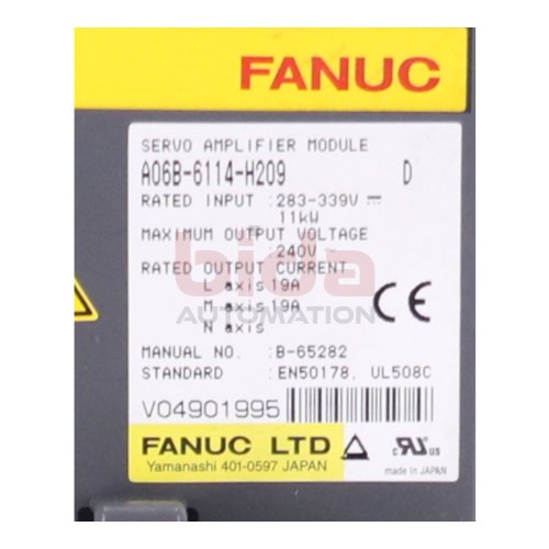 Fanuc A06B-6114-H209 Servo-Verst&auml;rker-Modul / Servo amplifier module 240V 19A