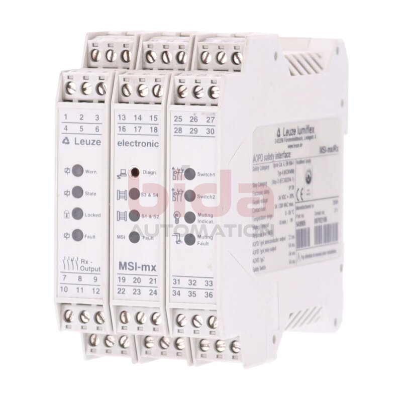 Leuze Lumiflex MSI-mx/Rx (549905) Sicherheitsrelais / Safety Relay  24 VDC 5A