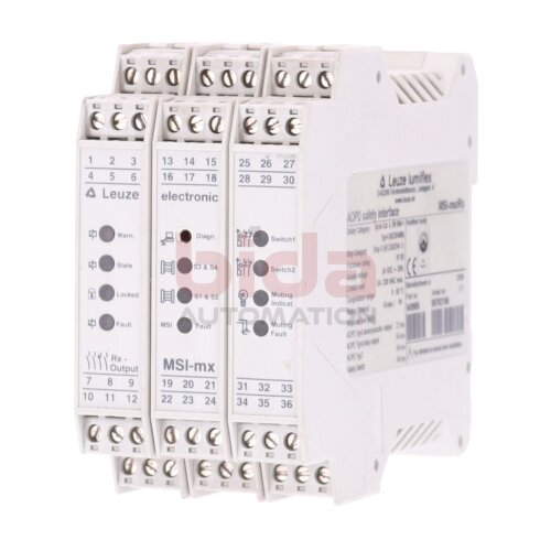 Leuze Lumiflex MSI-mx/Rx (549905) Sicherheitsrelais / Safety Relay  24 VDC 5A