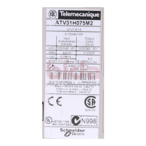 Telemecanique/Schneider ATV31H075M2 Frequenzumrichter / Frequency Converter 200-240V 0,75kW