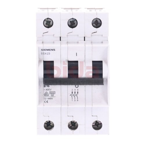 Siemens 5 SX23 B16 Leistungsschutzschalter / Circuit Breaker  480 VAC