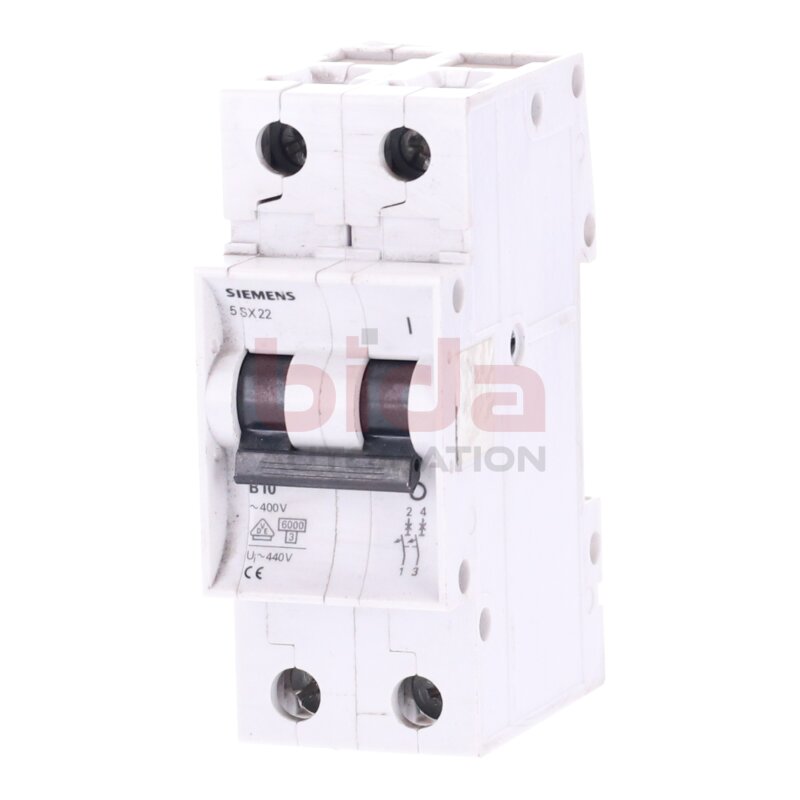 Siemens 5 SX22 B10 Leistungsschutzschalter / Circuit Breaker 480 VAC