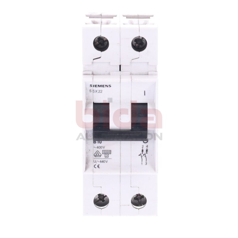 Siemens 5 SX22 B10 Leistungsschutzschalter / Circuit Breaker 480 VAC