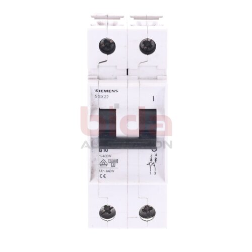 Siemens 5 SX22 B10 Leistungsschutzschalter / Circuit Breaker 480 VAC