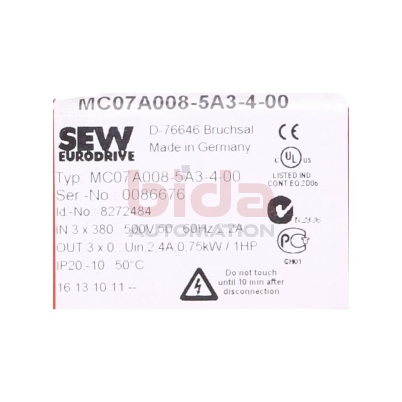 SEW MC07A008-5A3-4-00 Frequenzumrichter / Frequency Converter 3x380-500V 2,2A