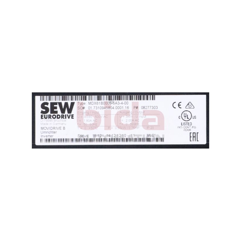 SEW MDX61B0005-5A3-4-00 Frequenzumrichter / Frequency Converter 3x380-500V