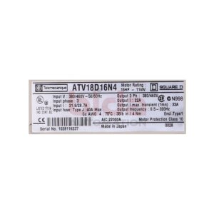 Telemecanique/Squarde D ATV18D16N4  Frequenzumrichter /...