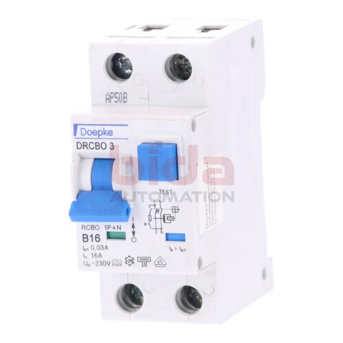 Doepke DRCBO 3 B16 Leitungsschutzschalter / Circuit Breaker 16 A 230V