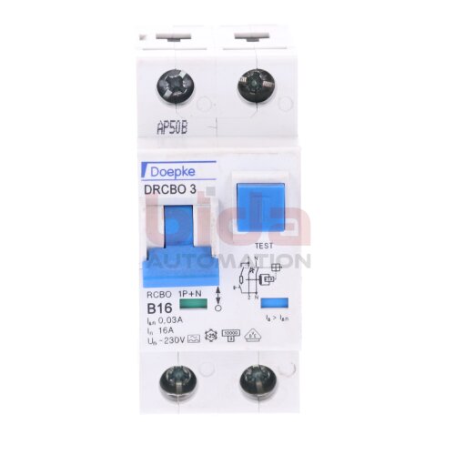 Doepke DRCBO 3 B16 Leitungsschutzschalter / Circuit Breaker 16 A 230V