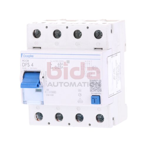 Doepke RCCB DFS 4 Fehlerstromschutzschalter / Residual current circuit breaker 230-400V 63A