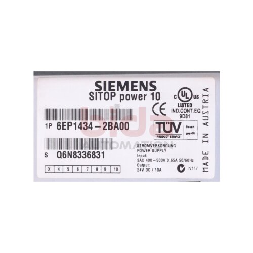 Siemens 6EP1434-2BA00 / 6EP1 434-2BA00 Stromversorgung / Power Supply 24V 10A