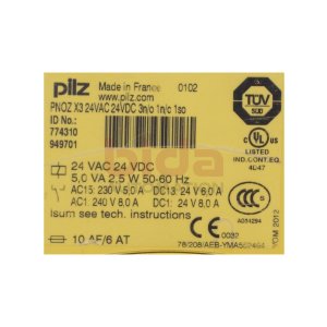 Pilz PNOZ X3 24VAC 24VDC 3n/o 1n/c 1so (774310)...