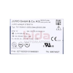 Jumo 701150/8-01-0252-2044-25/005,058 Temperaturregler /...