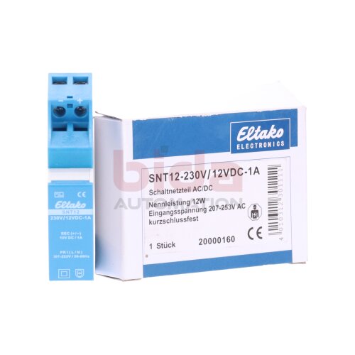 Eltako SNT12-230V/12VDC-1A Netzteil Power / Supply Unit  12-230V 12VDC 1A