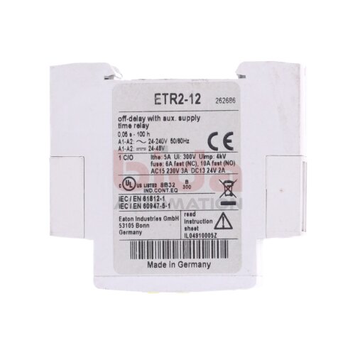 Eaton ETR2-12 Zeitrelais / Time Relay 24-240V
