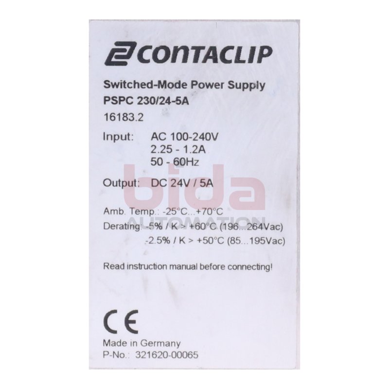 Contaclip PSPC 230/24-5A Stromversorgung / Power Supply 100-240V 2,25-1,2A