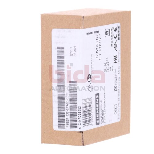 Siemens 6ES7136-6PA00-0BC0 / 6ES7 136-6PA00-0BC0 SIMATIC DP ET200SP