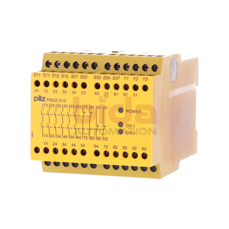 Pilz PNOZ X10 24VDC 6S 4&Ouml; 3LED (774709) Sicherheitsrelais / Safety Relay 24VDC 5W