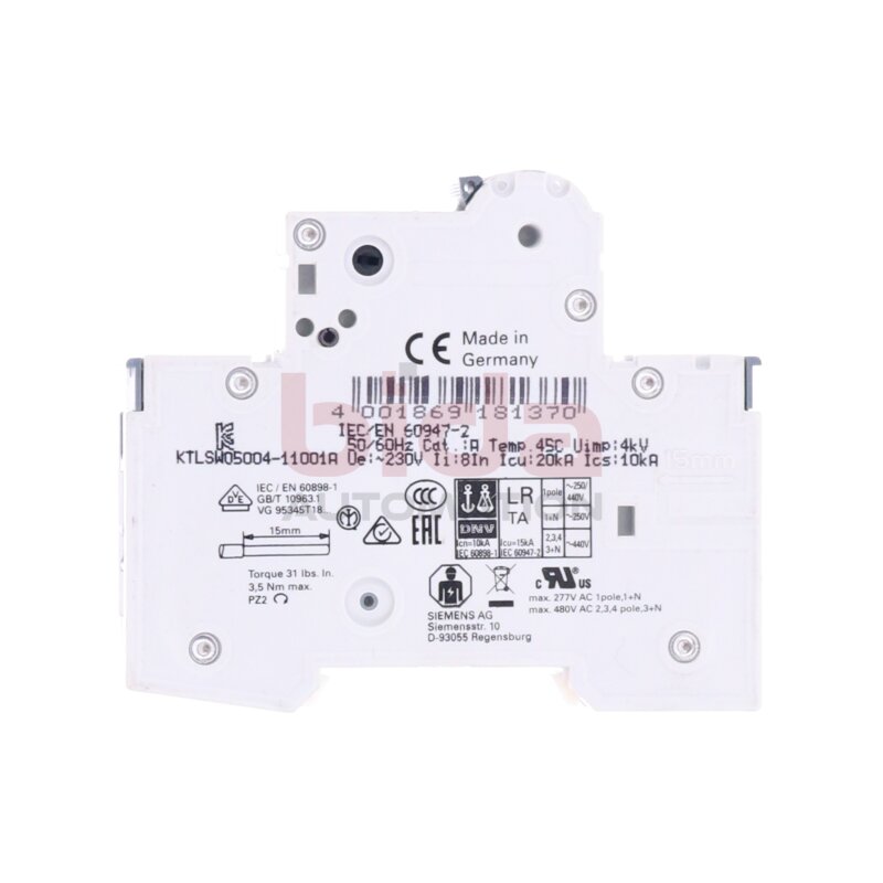 Siemens 5SY4110-7 MCB C10 Leitungsschutzschalter / Circuit Breaker 230/400V