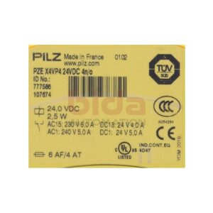 Pilz PZE X4VP4 24VDC 4n/o (777586) Sicherheitsrelais /...