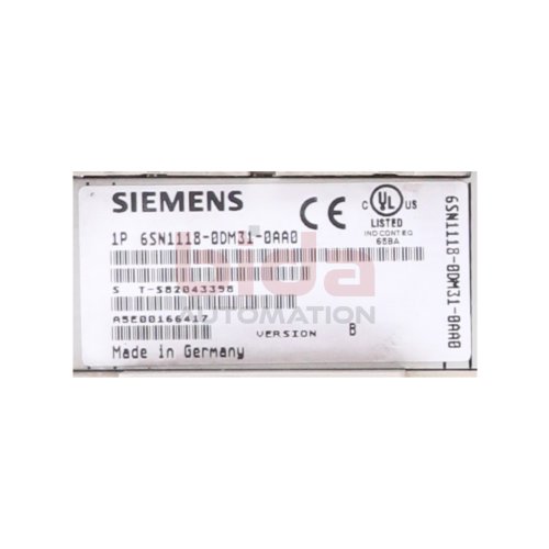 Siemens 6SN1118-0DM31-0AA0 / 6SN1 118-0DM31-0AA0  Regelungseinschub / Control Module