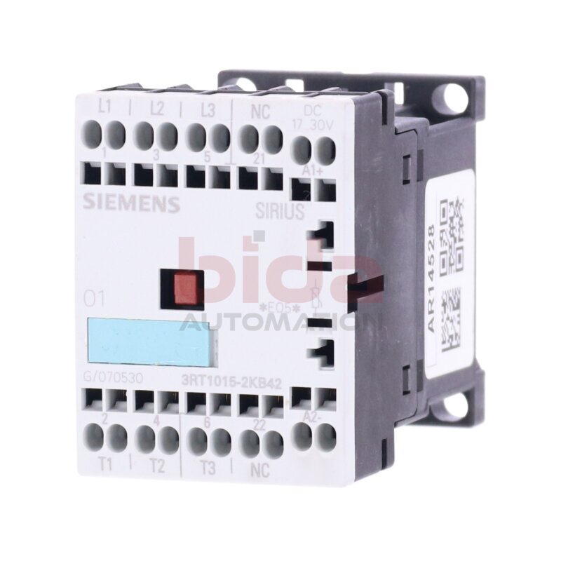 Siemens 3RT1015-2KB42 Sch&uuml;tz / Contector 17-30 VDC 600V 60A