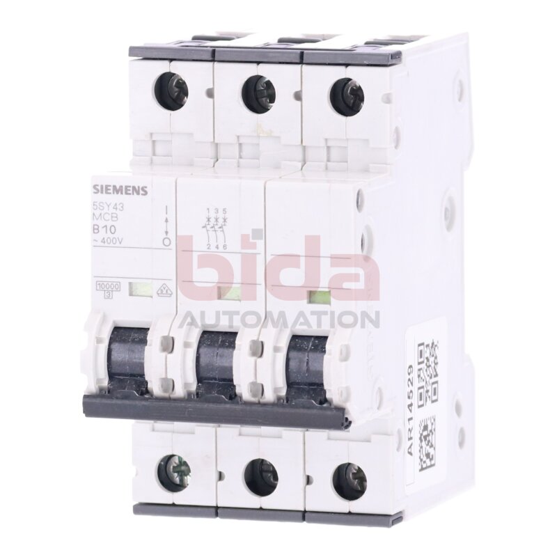 Siemens 5SY43 MCB B10 Leitungsschutzschalter / Circuit Breaker 400V