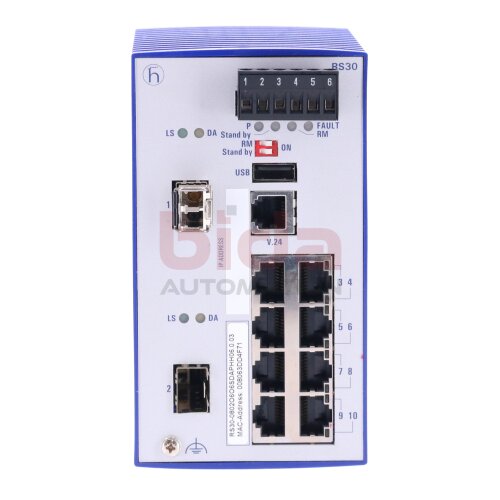 Hirschmann RS30-0802O6O6SDAPHH06.0.03 Schiene Schalter / Rail switch 9,6-60VDC 18-30VAC
