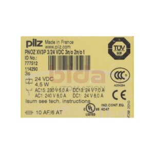 Pilz PNOZ XV3P 3/24 VDC 3n/o 2n/o t (777512)...