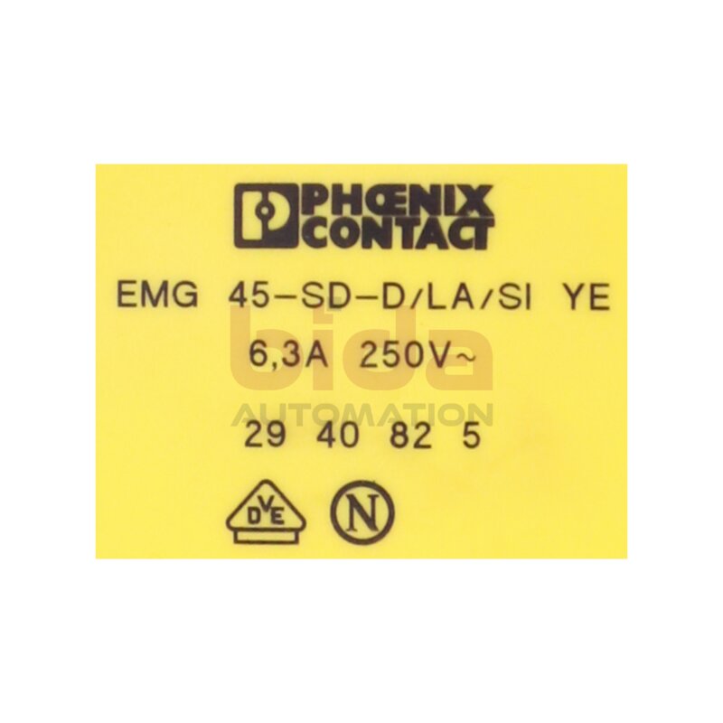 Phoenix Contact EMG 45-SD-D/LA/SI YE (2940825) Steckdose / Socket 6,3A 250V