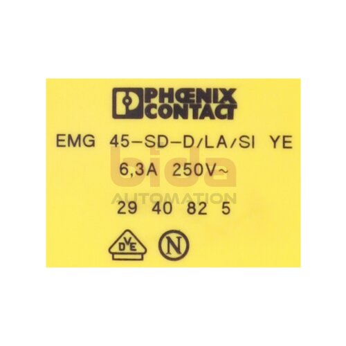 Phoenix Contact EMG 45-SD-D/LA/SI YE (2940825) Steckdose / Socket 6,3A 250V