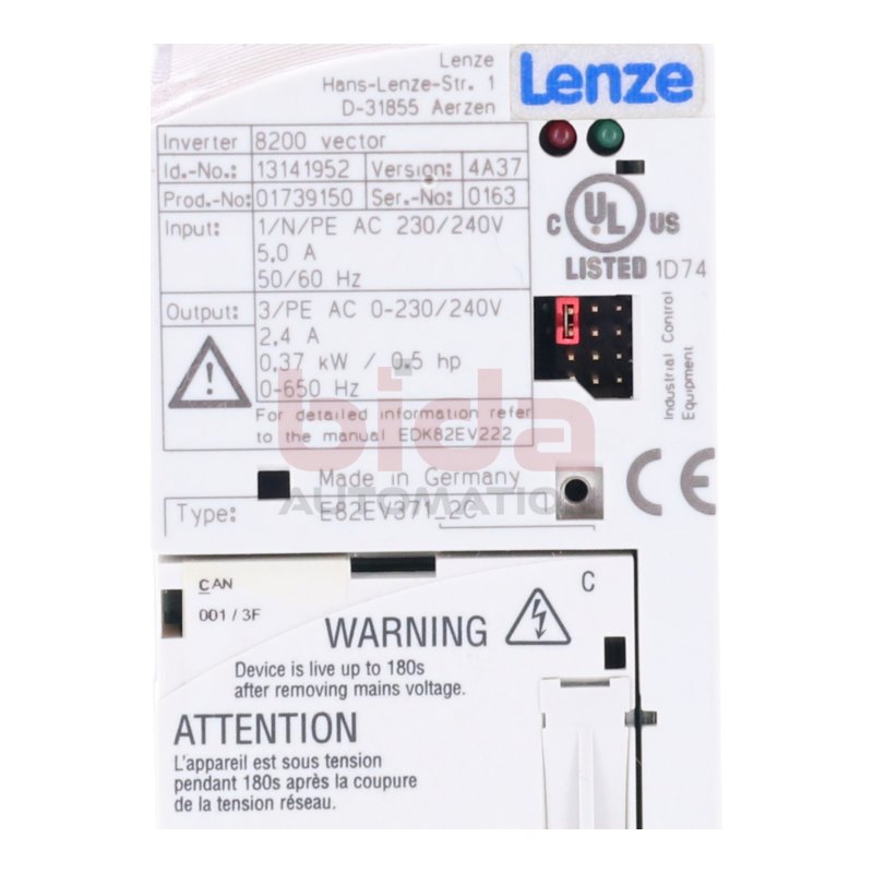 Lenze E82EV371_2C Frequenzumrichter / Frequency Converter 230-240V