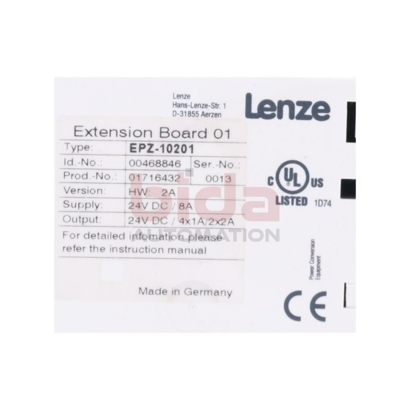 Lenze EPL-10201-XX Frequenzumrichter / Frequency Converter 24VDC