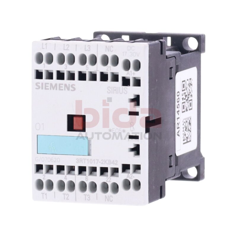 Siemens 3RT1017-2KB42 Sch&uuml;tz / Contector 17-30V 600V 60A