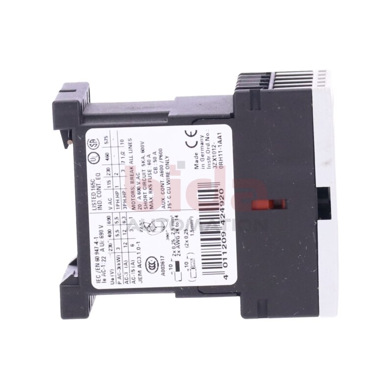 Siemens 3RT1017-2KB42 Sch&uuml;tz / Contector 17-30V 600V 60A