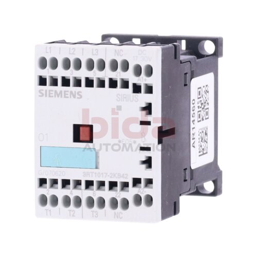 Siemens 3RT1017-2KB42 Sch&uuml;tz / Contector 17-30V 600V 60A