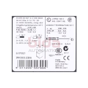 Siemens 3RW3003-2CB54 SIRIUS Sanftstarter / Soft starter...
