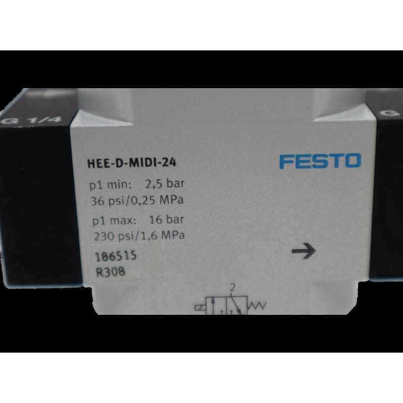 Festo HEE-D-MIDI-24 Einschaltventil Nr.186515 Ventil on-valve HEE-1/4-D-MIDI-24
