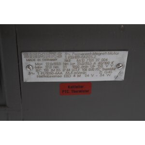 Siemens 1FT5102-0AA01-Z / 1FT5 102-0AA01-Z Servomotor...